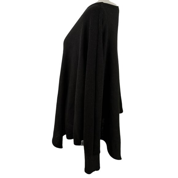 Kavu Wilhelmina Asymmetrical Black Sweater Dolman Long Sleeve Top Size One Size - Picture 3 of 8